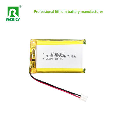 Купить Призматический литий полимерный аккумулятор 103450 3.7В 1800mAh 2000mAh Для нагретых перчаток online manufacture