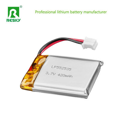 Купить 552535 3.7v 7.4v 420mAh 430mAh Литий-ионная батарея Цель непрерывного тока разряда 0.5c Максимальный ток разряда 1c online manufacture