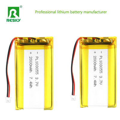 Купить Силовая литий-ионная ячейка 103055 3.7В 2000mAh 7.4wh Перезаряжаемая литий-полимерная батарея Производство в сети