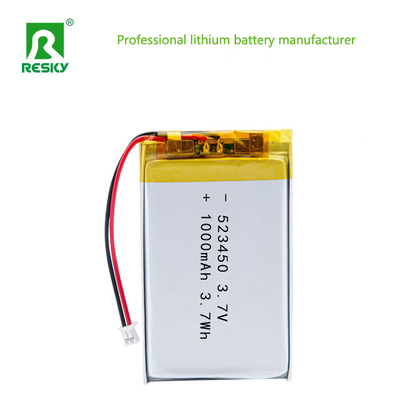 Купить Сила Литийная батарея Ячейка 523450 3.7в 1000mAh 3.7Wh Перезаряжаемая литийная полимерная батарея Производство в сети