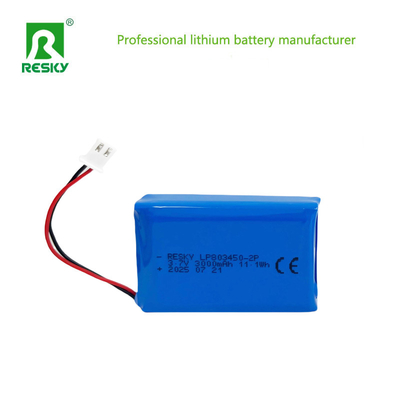 Купить LP803450 2P 3.7V 3000mAh 11.1wh Перезаряжаемая литийная полимерная батарея для GPS-трекера Производство в сети