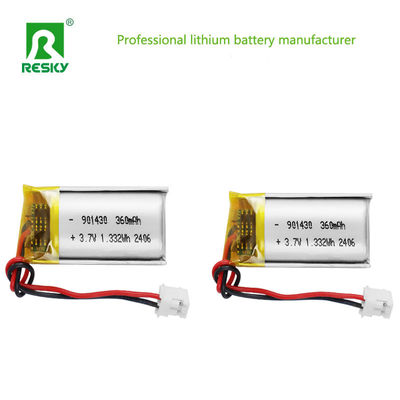 Купить Литий-полимерная батарея 3.7V 901430 360mAh 1.33wh Производство в сети