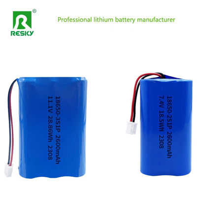 Купить 18650 Lithium Ion Batteries 11.1V 3s 2600mAh 28.86wh Rechargeable Li-ion Battery Pack Производство в сети