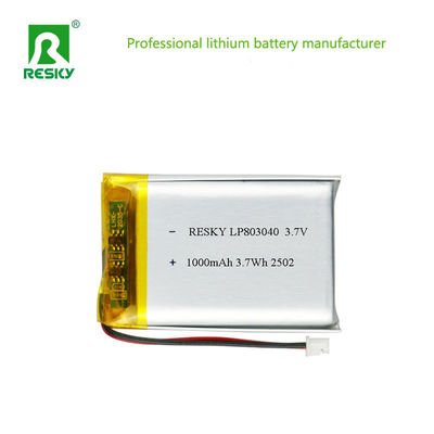 Купить Square Li-polymer Battery LP803040 3.7V 1000mAh 3.7wh Pouch Power Lithium Ion Battery Cell Производство в сети