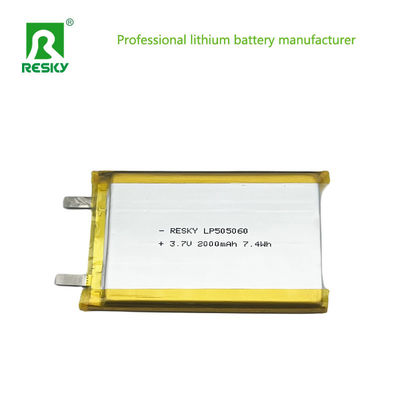 Мощность Литий полимер аккумуляторная батарея 505060 2000mAh 7.4wh 3.7V Для медицинского устройства