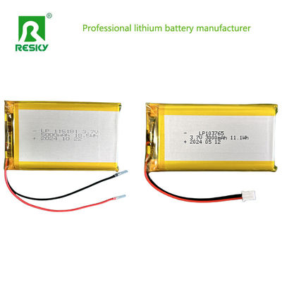 Солнечный литий полимерный аккумулятор 103765 3.7V 7.4V 3000mAh 11.1wh с Jst соединителем