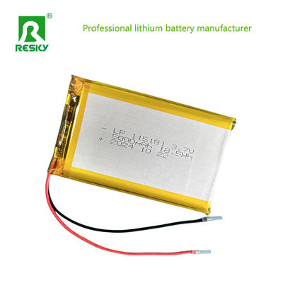 Перезаряжаемая литий-полимерная батарея 115181 105080 3.7V 5000mAh для солнечного света