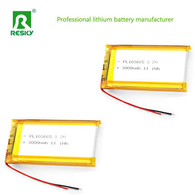 Мощность Липо аккумуляторная батарея 103665 3.7в 4.2в 3000mAh 11.1wh перезаряжаемая литий-ионная батарея
