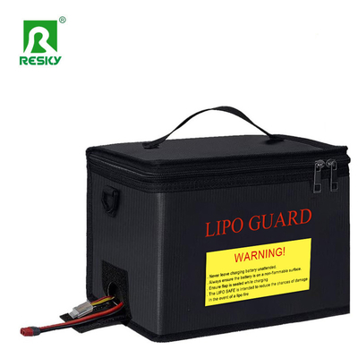 Черное серебро водонепроницаемое огнезащищенное взрывозащищенное RC Lipo Safe Bag 215X145X165mm для безопасной зарядки