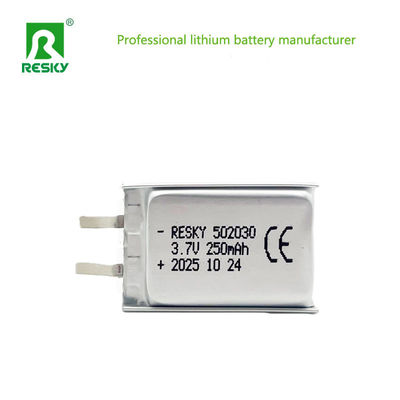 Rechargeable Lifepo4 Battery Cell 502030 3.7v 250mAh 0.925wh Power Lithium Ion Polymer Battery